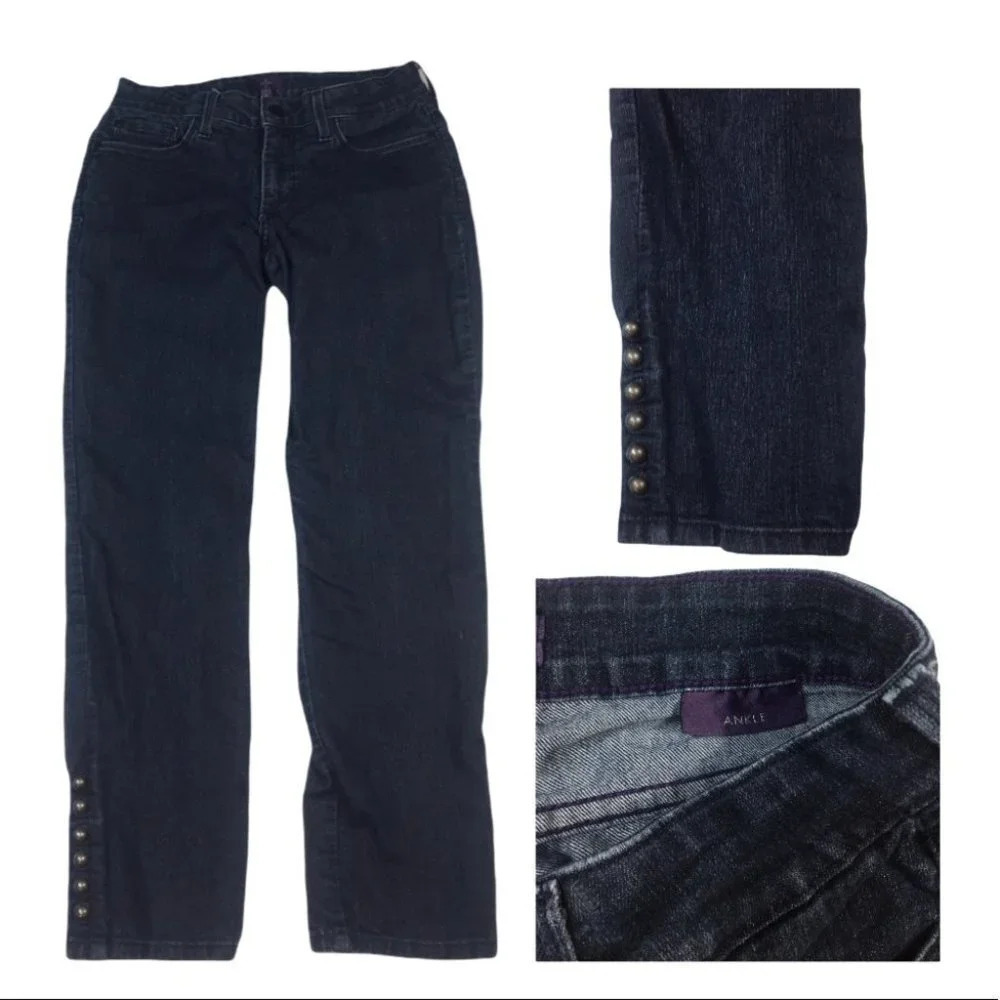 WJ146 NYDJ Trendy Dark Wash Ankle Jeans 6
